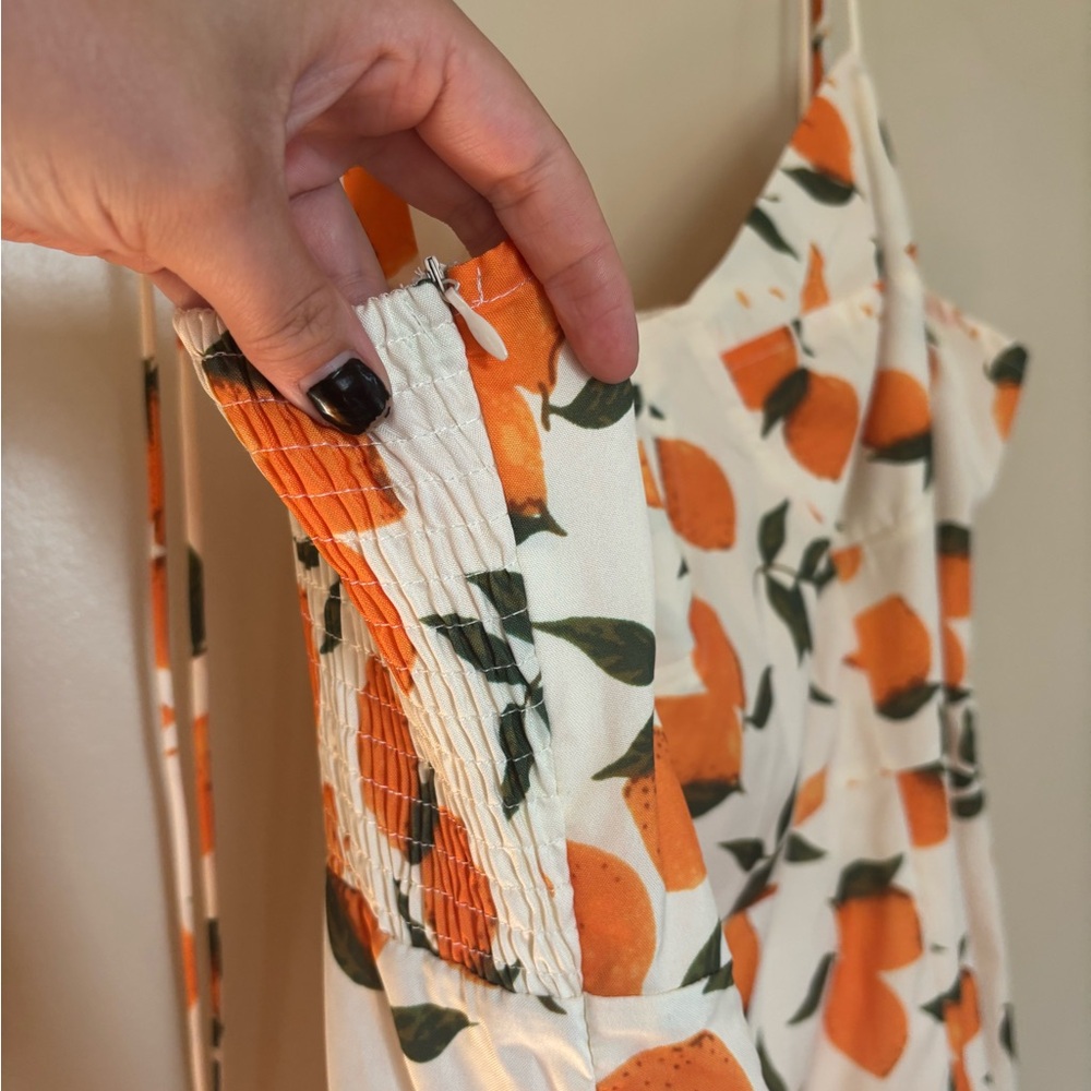 Cider Orange and Cream Midi Dress - Picture 3 of 7